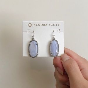 Kendra Scott Dani Earrings Blue Lace Agate Stone